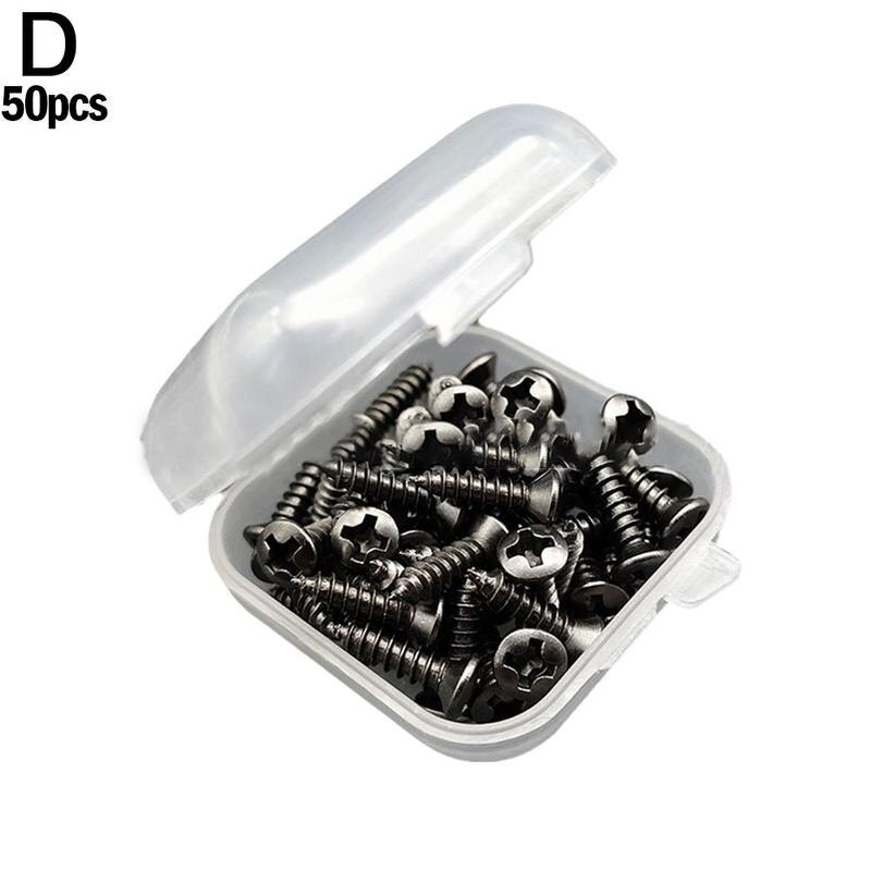 Screw Electric Guitar Guard Plate Mounting Screw Electric Box Screw Panel With 3*12mm*50pcs Fixing Socket Screw Bass V6k6: gray