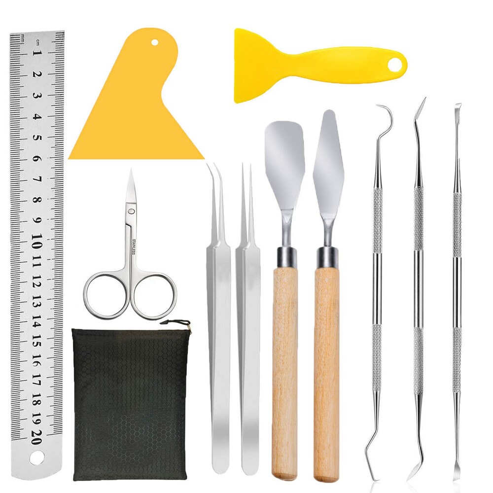 11 Stks/set Diy Gedroogde Bloem Gereedschap Multifunctionele Vinyl Sticker Reliëf Tool Kit Voor Wieden Vinyl Silhouetten Halfedelsteen Belettering: Style A