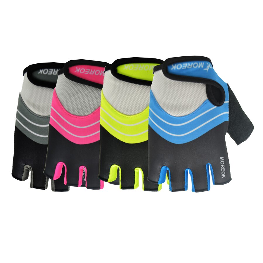 Cyclisme demi doigt gants hommes femmes rose vtt vélo gants Sport Fitness vélo antichoc Gym gants été