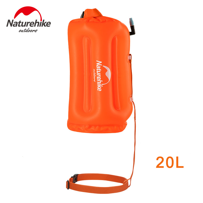 Sac de plongée en apnée de natation de bord de mer de sac imperméable gonflable extérieur de naturetrekking avec le sac de stockage de vêtements de téléphone d'airbag 20L/8.5L: 20L