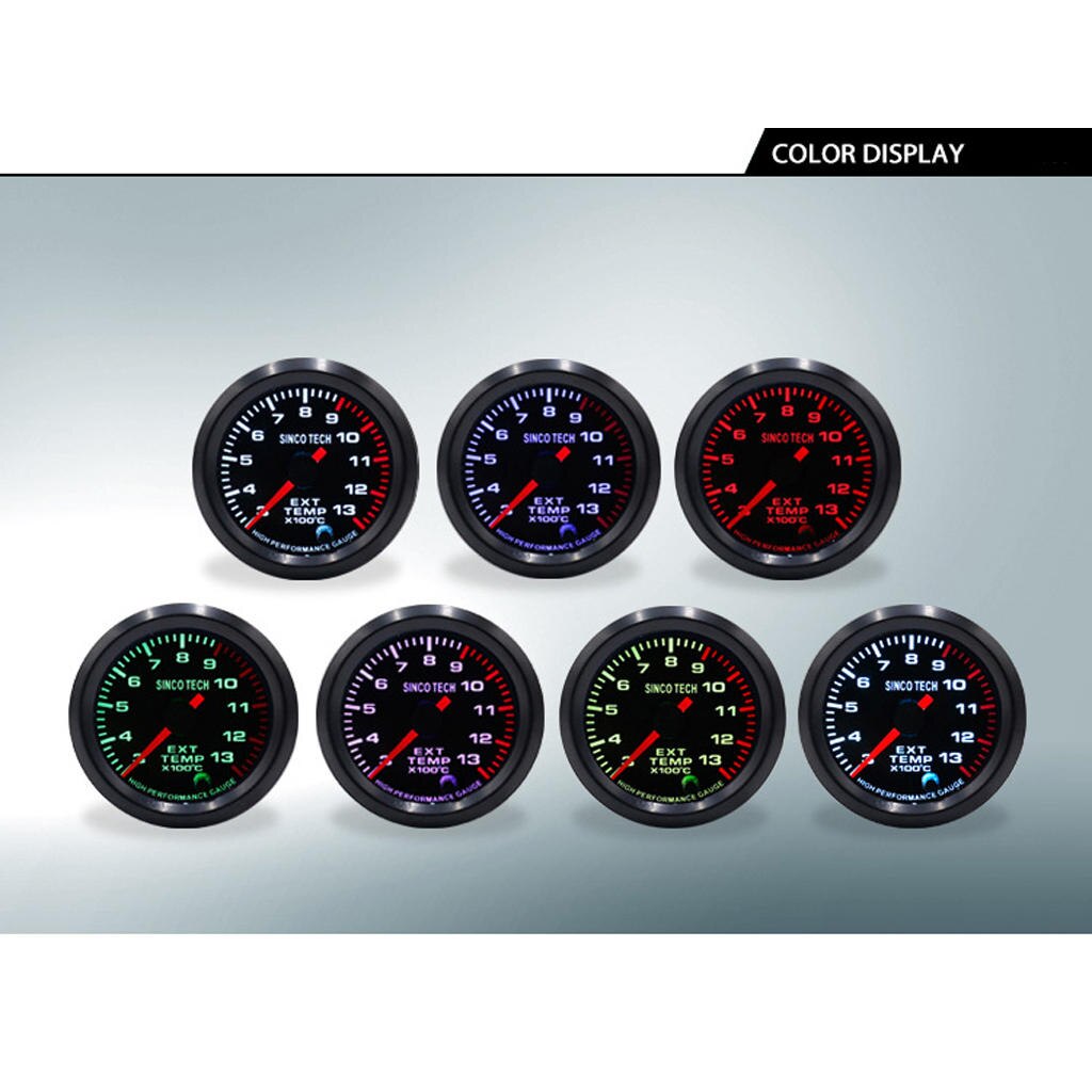 2'' 52mm EGT Exhaust Gas Temp Temperature Gauge Meter Digital 20 LED Sensor