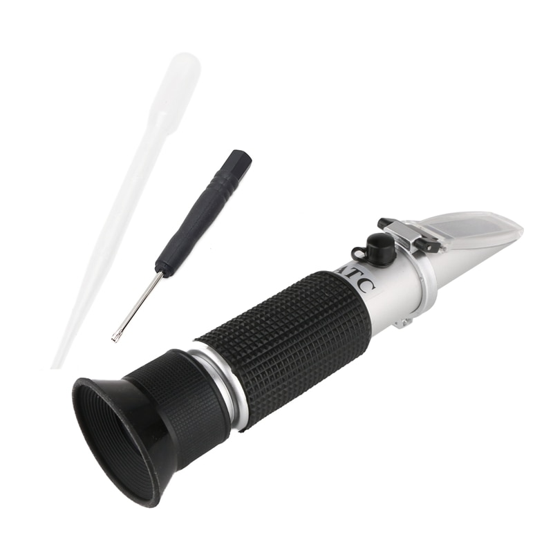 Brix ATC Refraktometer Zucker Grad Meter Zucker Schneiden Flüssigkeit Dichte Konzentration Tester 0-32% Brix Mit Einzelhandel Kasten