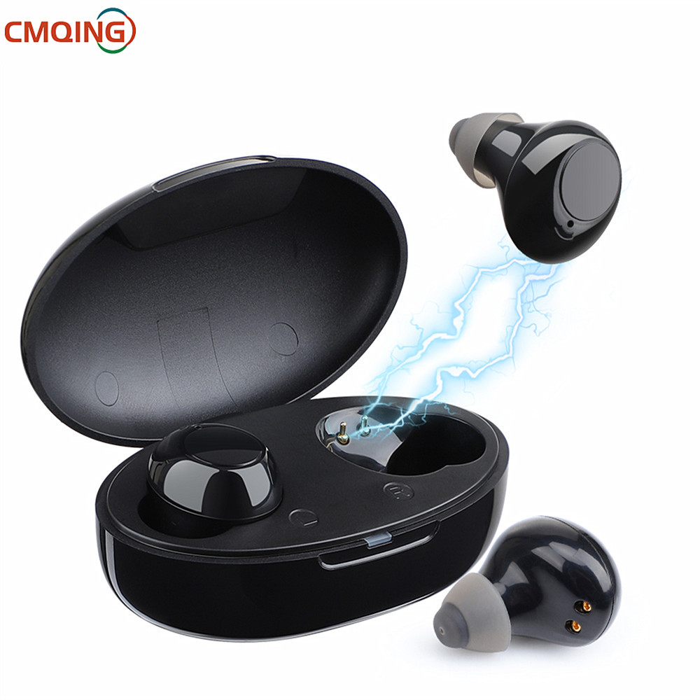 1 Pair Mini Ear Hearing Aids Apparatus In Ear Invisible Hearing Aid Assistant Adjustable Sound Amplifier For Deaf Elderly