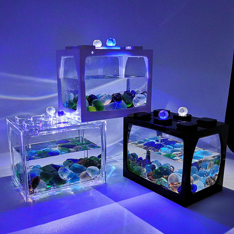 Betta – petit Aquarium de poissons, Type batterie légère, fournitures d&#39;aquarium