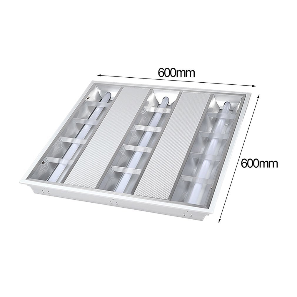 Led Plafondlamp Rvs 600*600 Grill Reflector Led Buis Houder Beugel Voor Kantoor Markt Fitting Lamp Muur lamp