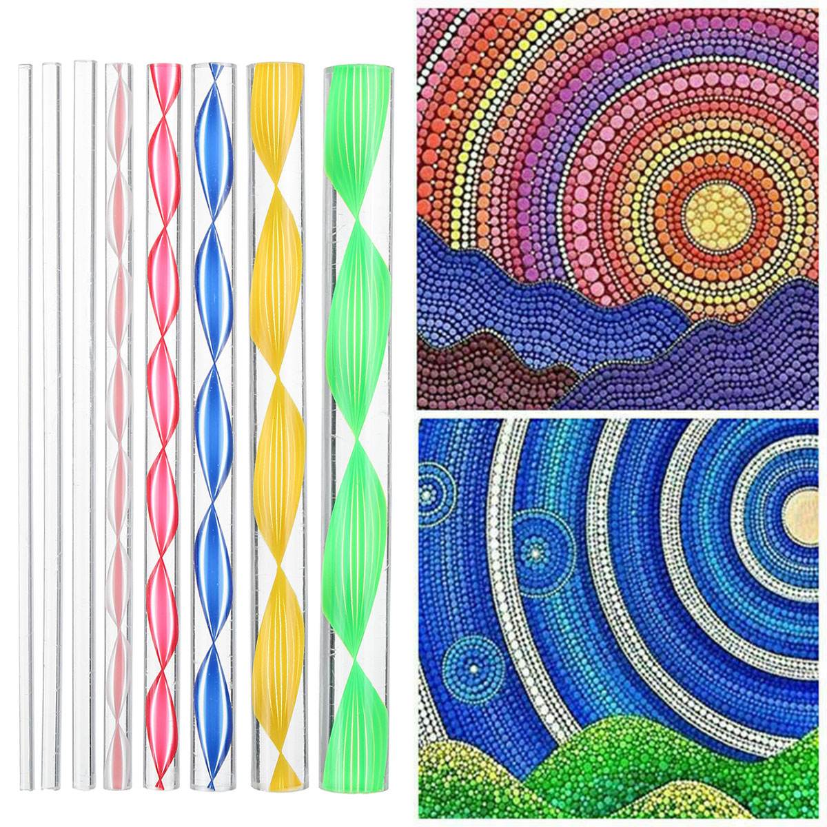 25 stk / sett mandala prikkverktøy maleri sjablonger diy stein preging starter tegning pekepenn penner spiker stein stoff vegg kunst sett