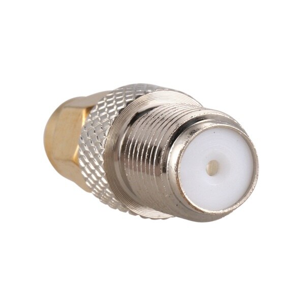 RF coax coax adapter RP-SMA mannelijk naar F vrouwelijke, zilver