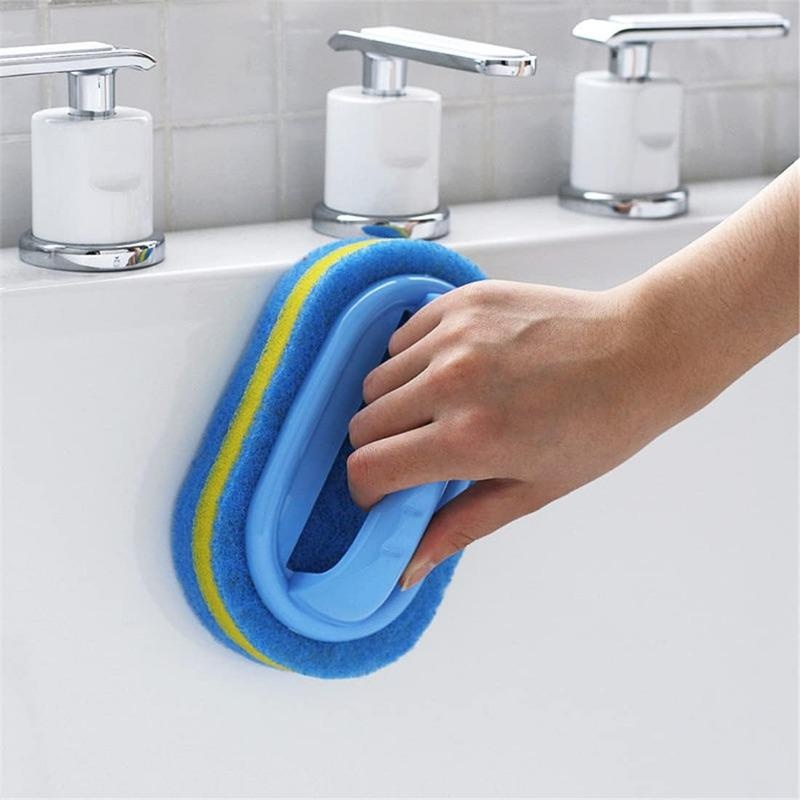 Schwamm reinigungs bürste mit Griff Badewanne Fliesen Bürste Küche Bad Reinigung Schwamm bürste Haushalts reinigungs mittel