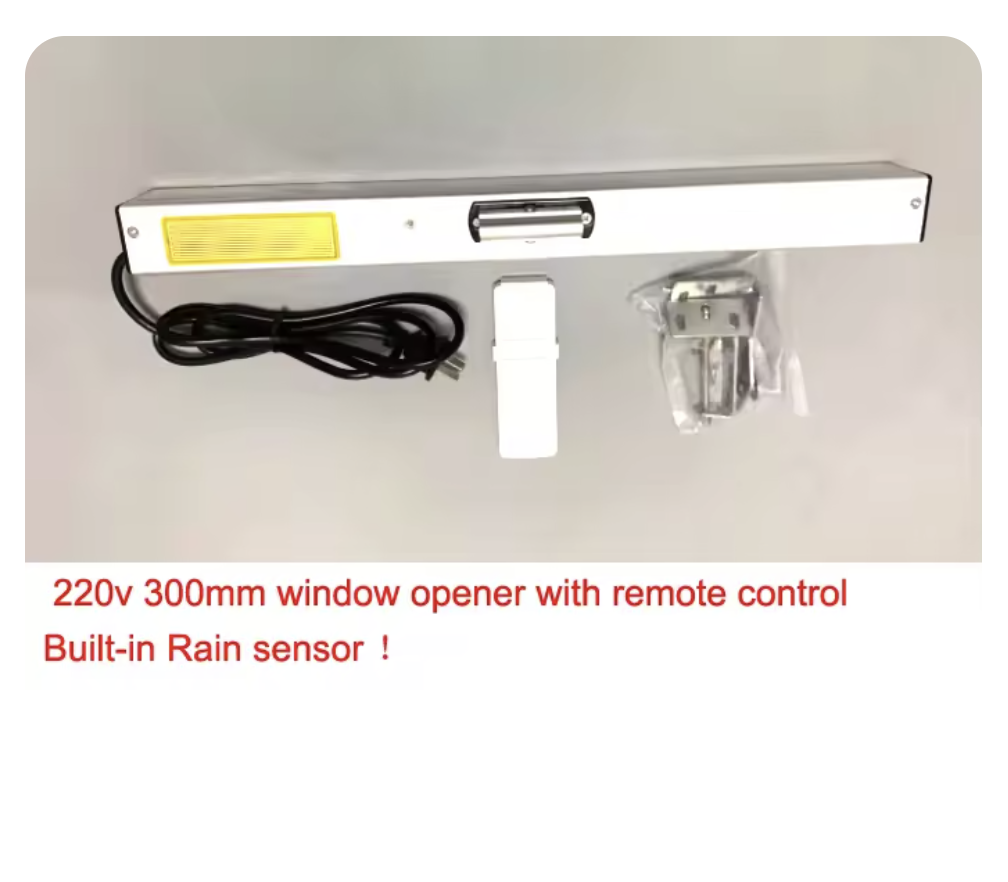 AC 220V Automatic Window Opener Window Actuator with Wireless Remote Control: Dark Grey