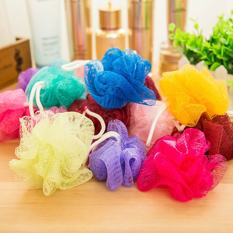 Esponja Exfoliante para baño y ducha, esponja de malla, Bola de red E5R1, 5 uds.