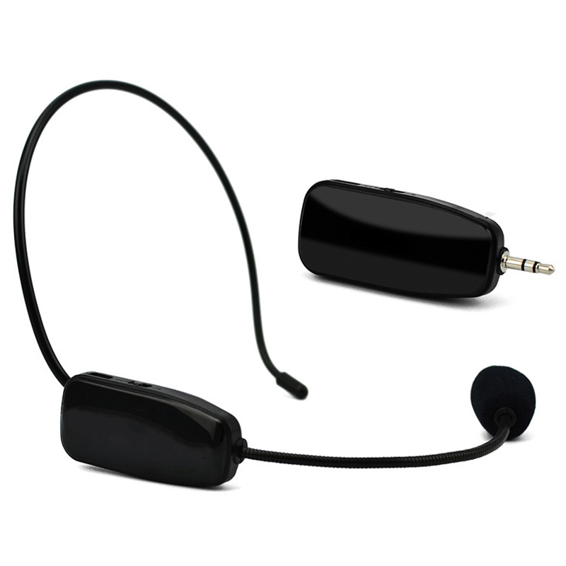 Uhf draadloze microfoon 2 in- in-1 draagbare hoofdmicrofoon stemversterker voor spraakonderwijs: Default Title