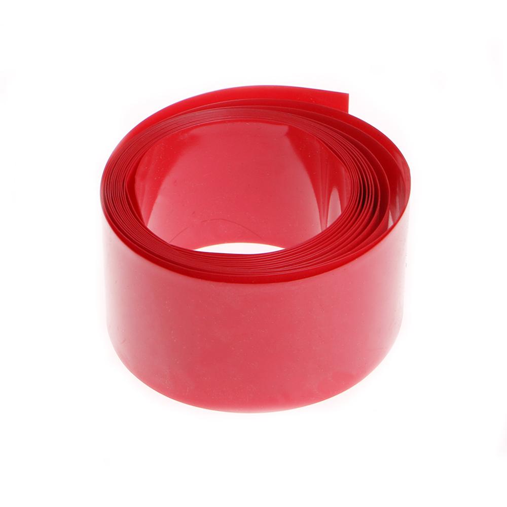 2m PVC thermorétractable Tube Tube emballage Kit pour 18650 18500 batterie plat rond 18.5mm B95A: Rouge