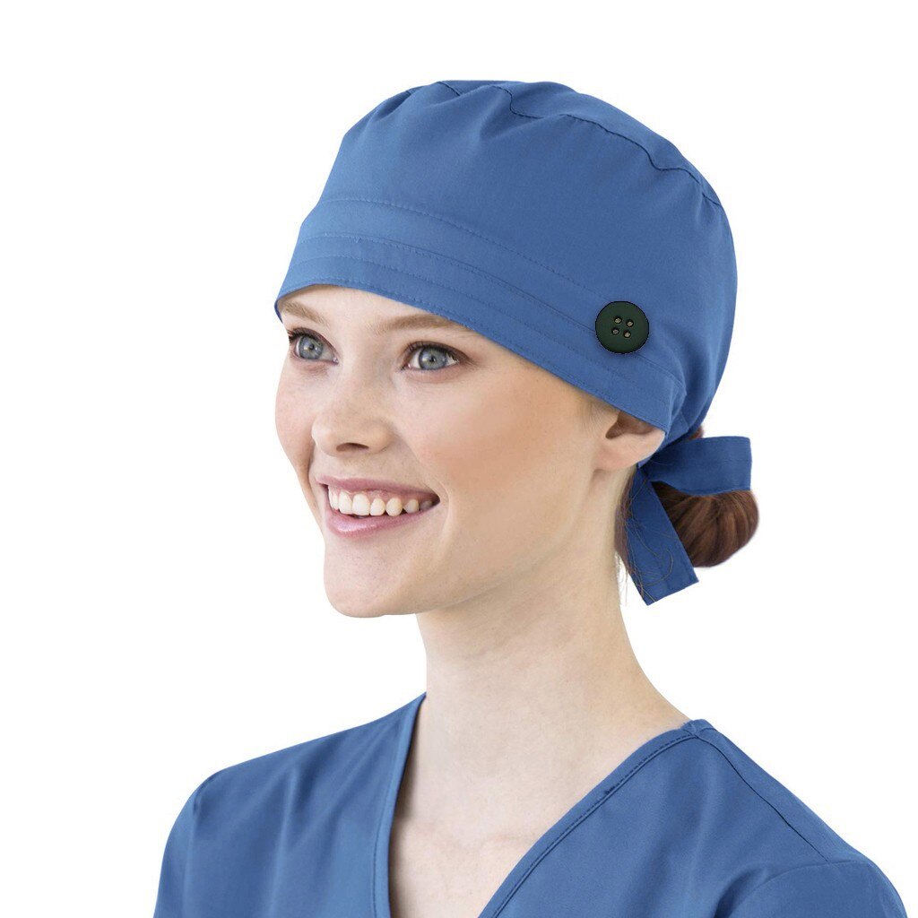 Gorro Bandage de algodón para hombre y mujer, gorro Bouffant para sala de operaciones, gorros de enfermería, ajustable, J50