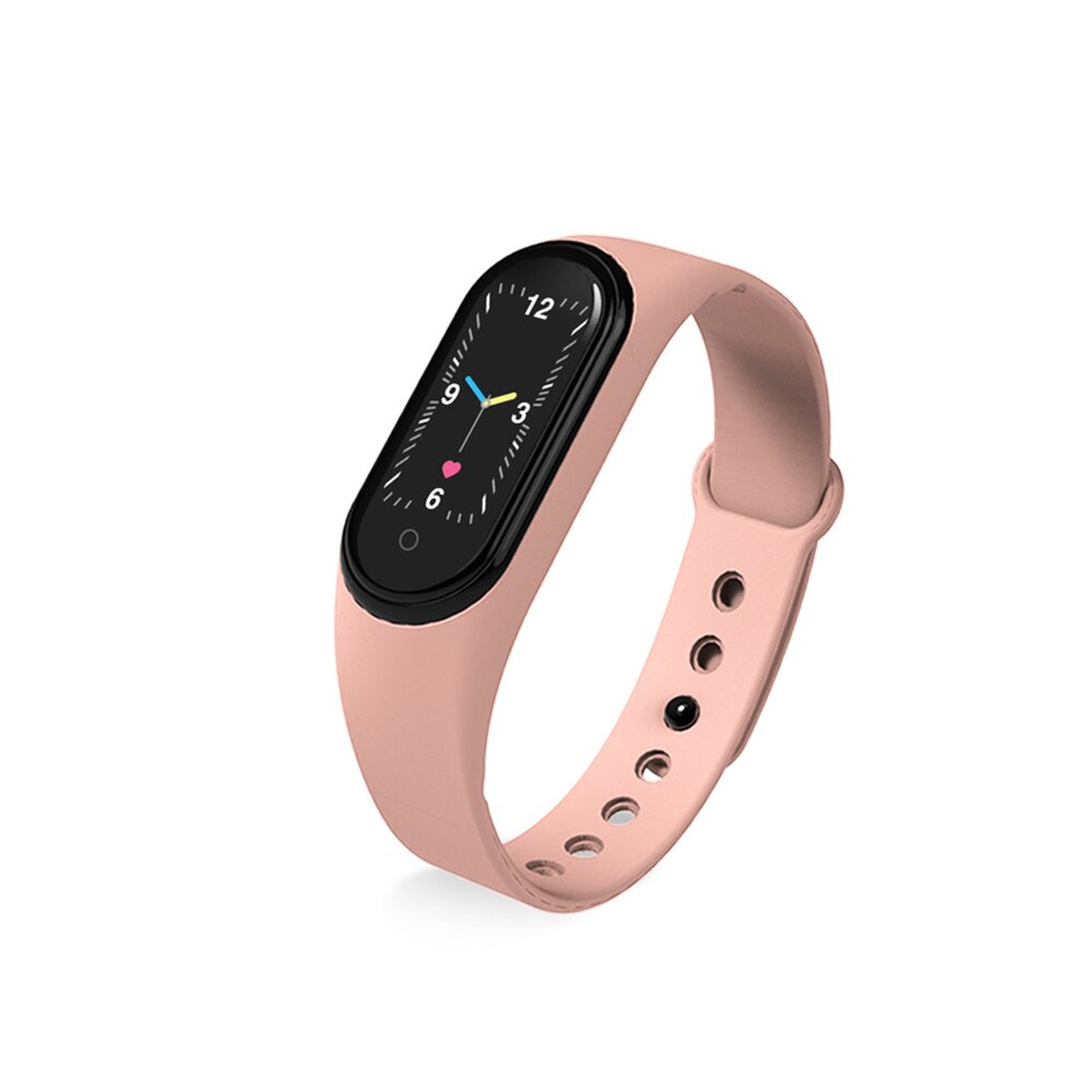 M5 Smart Band Armband IP67 Waterdichte Smarthwatch Bloeddruk Fitness Tracker Smartband Fitness Polsbandjes: Roze