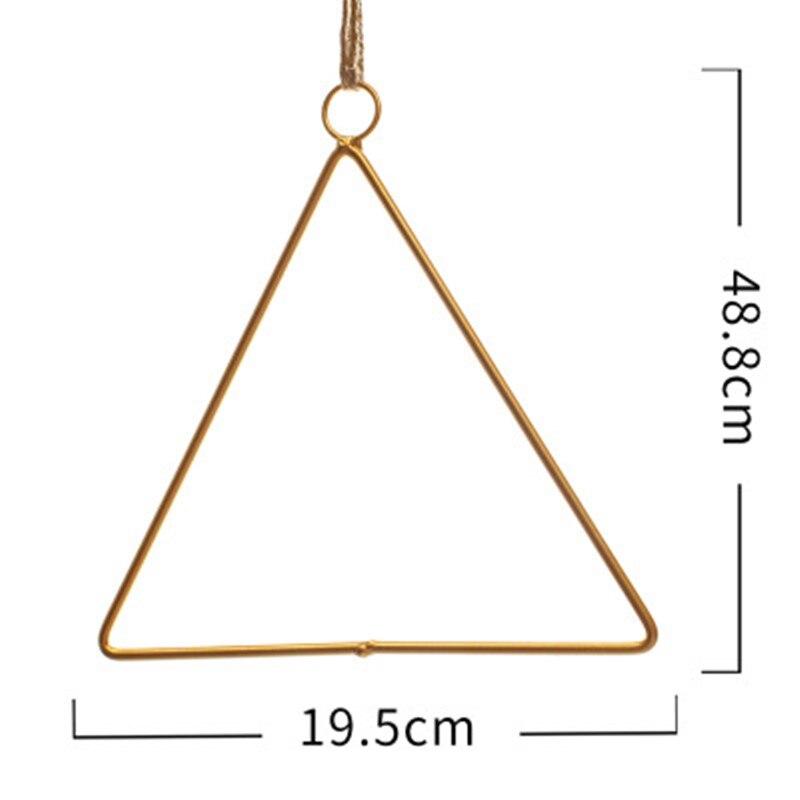 Jo liv hengende måke ornament blomsterkrans krans ordning geometri stativ til baby dusj bryllupsfest landskaps rekvisitter: Triangel