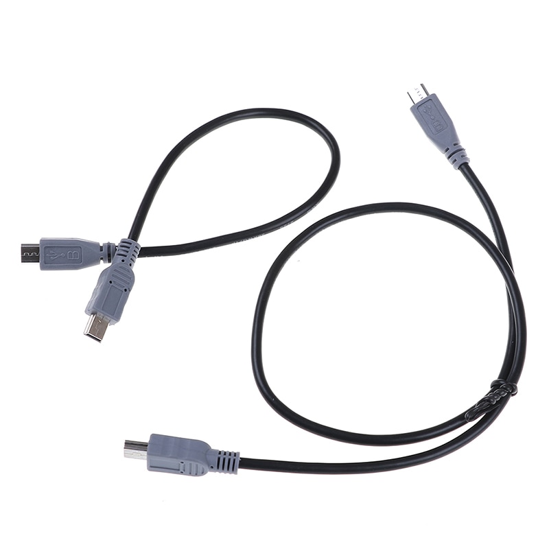 1pc 25/50/100cm Mini USB Type B Male To Micro B Male 5 Pin Converter OTG Adapter Lead Data Cable