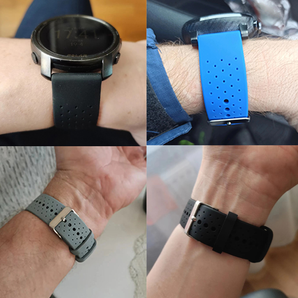 20 x 22mm sports silikone åndbar rem til polar ignite 3 x 2 rem vantage  v3 m2 m/  unite/grit x pro/pacer urremme tilbehør