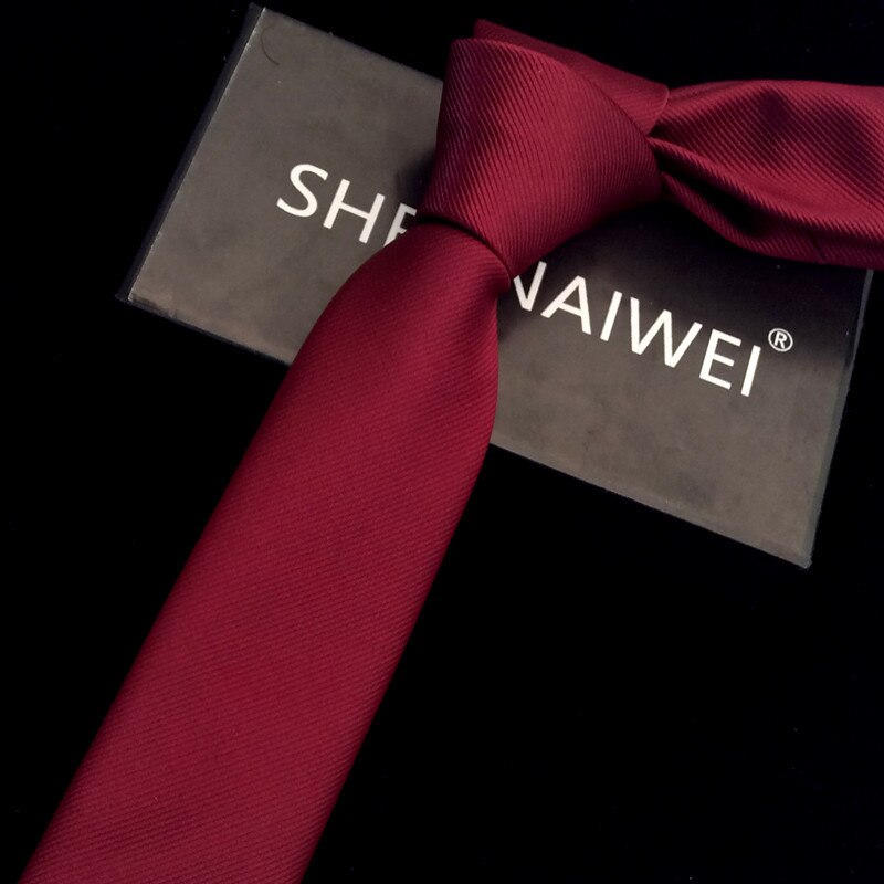 Neue 6CM Roten Streifen Hals Binden Hochzeit Blumen- Gravata Schlank Krawatten Für Männer Krawatten Punkt Mann zubehör: 14