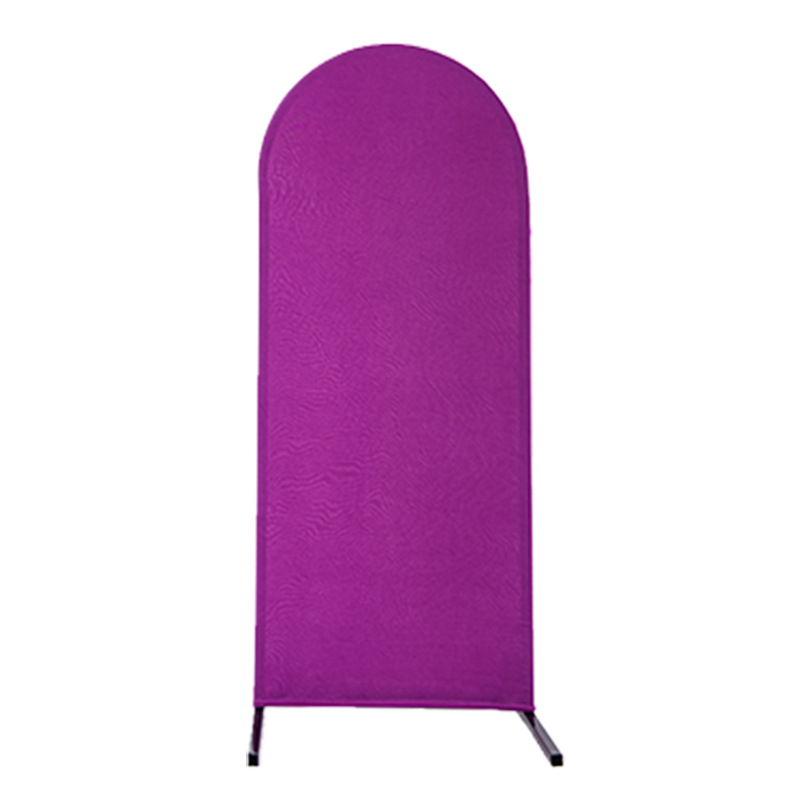 Festival Wedding Arch Cover Elastic Thick Covers for Backdrop Stand Solid Photographic Background Birthday Party Decoration: M / plum
