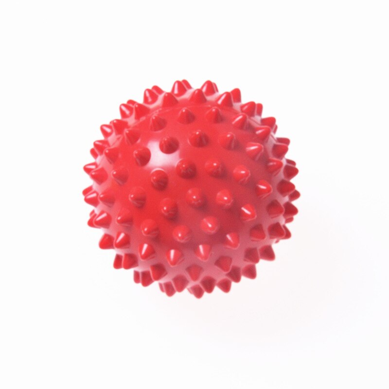 TPR 7CM diametro Hollow Soft Spike Ball recupero della forza della mano esercizio massaggio palla Yoga Fitness massaggiatore appuntito punto di innesco: Rosso