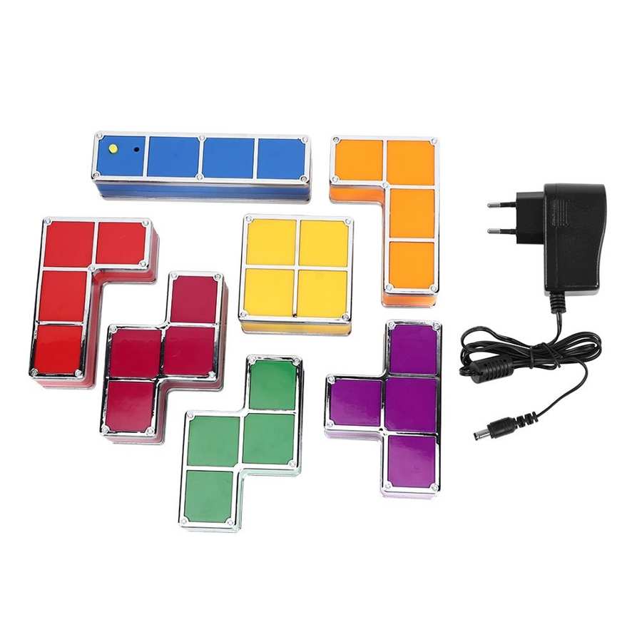 Puzzle Stackable LED Light Colorful Block Construction Game Night Bedroom: European regulations
