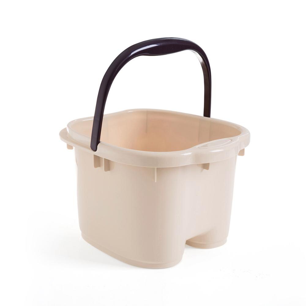 Cubo de plástico para baño de pies, Cubo de plástico para bañera de pies, lavable, portátil, contenedor de agua, cubo grande,: Amarillo claro