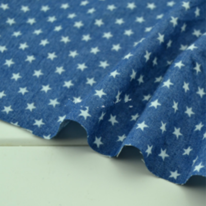 Cotton denim Fabric printing cotton jeans fabric for DIY sewing apparel making material