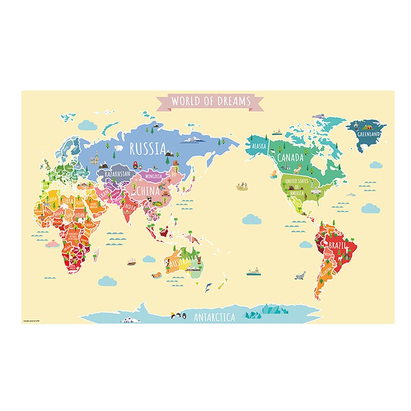 Luminous World Maps for Wall Removable Adhesive Wall Stickers for Kids Nursery Bedroom Living Room Wall Arts Decor _WK: Default Title