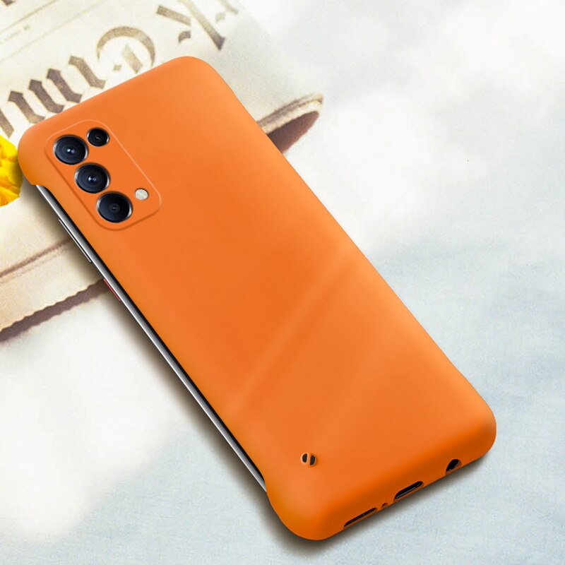 Funda ultradelgada para OPPO Reno 5, carcasa mate sin marco para OPPO ren5, a prueba de golpes: Orange