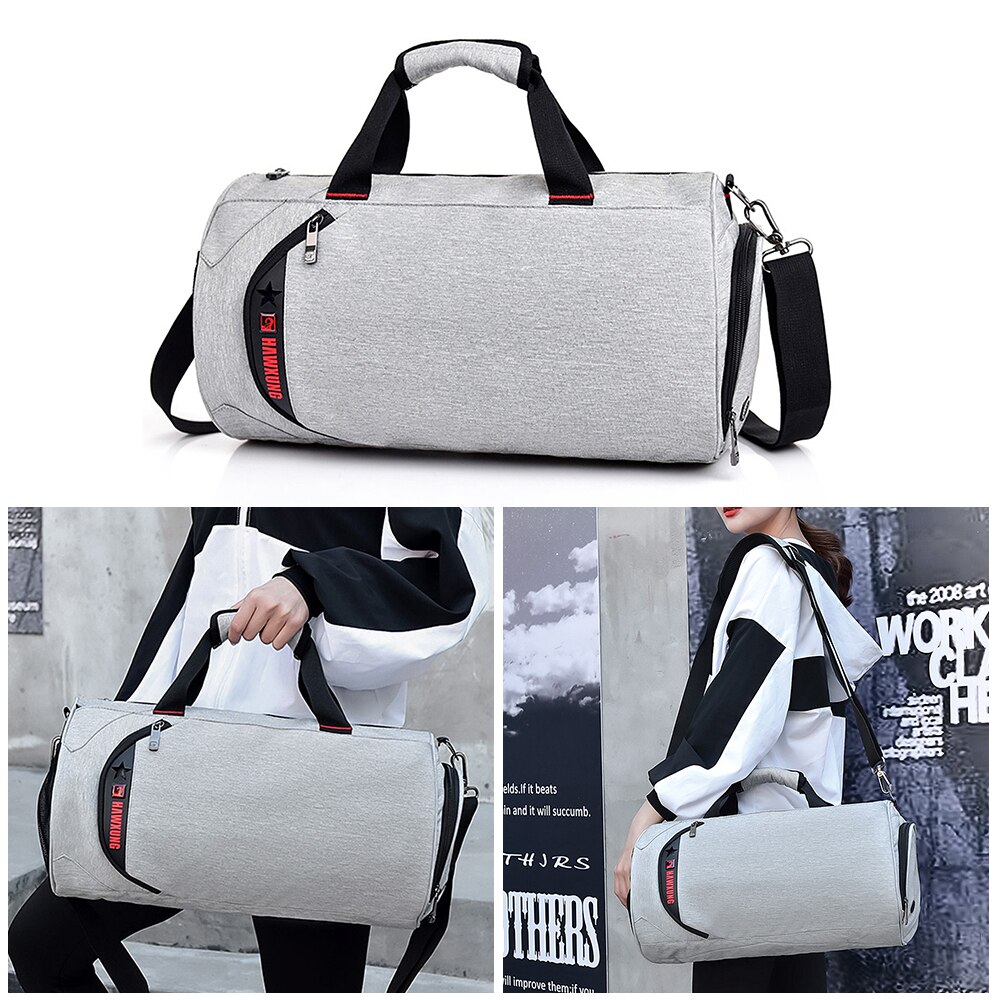 Men and Women Sports Gym Bag with Separate Wet Pocket and Shoes Compartment Travel Duffel Bag Weekender Bag Handbag