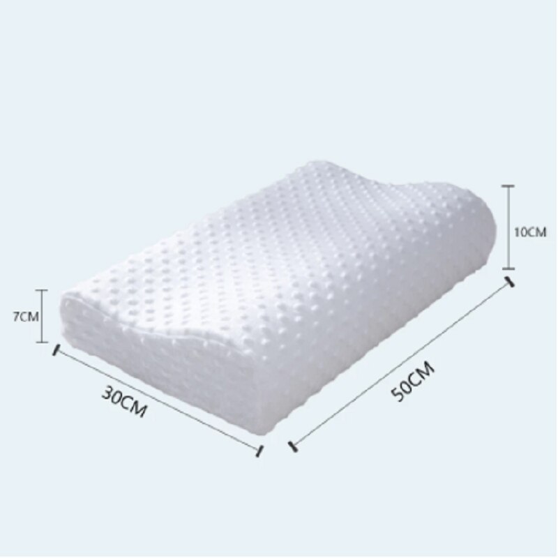 Mlily Memory Foam Bed Orthopedic Pillow for Neck Pain Sleeping with Embroidered Pillowcase 50*30cm