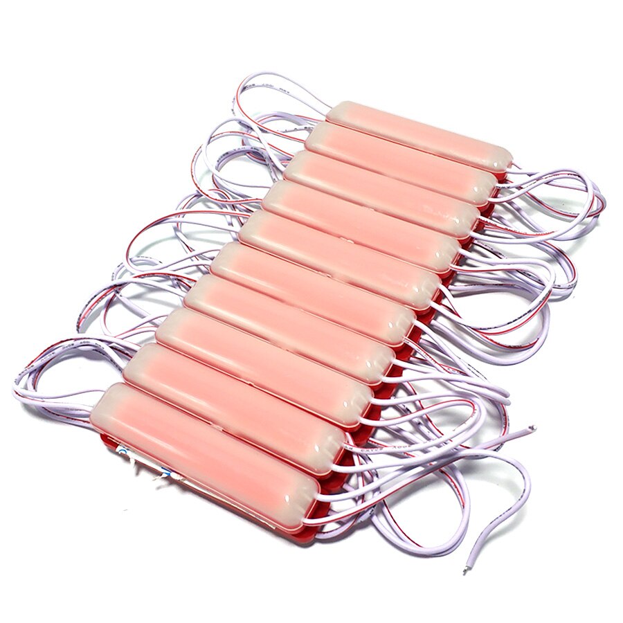 10 stks/partij COB-9lED leds module injectie led module 12V met lens 120 graden LED Waterdichte winkel banner voor Reclame