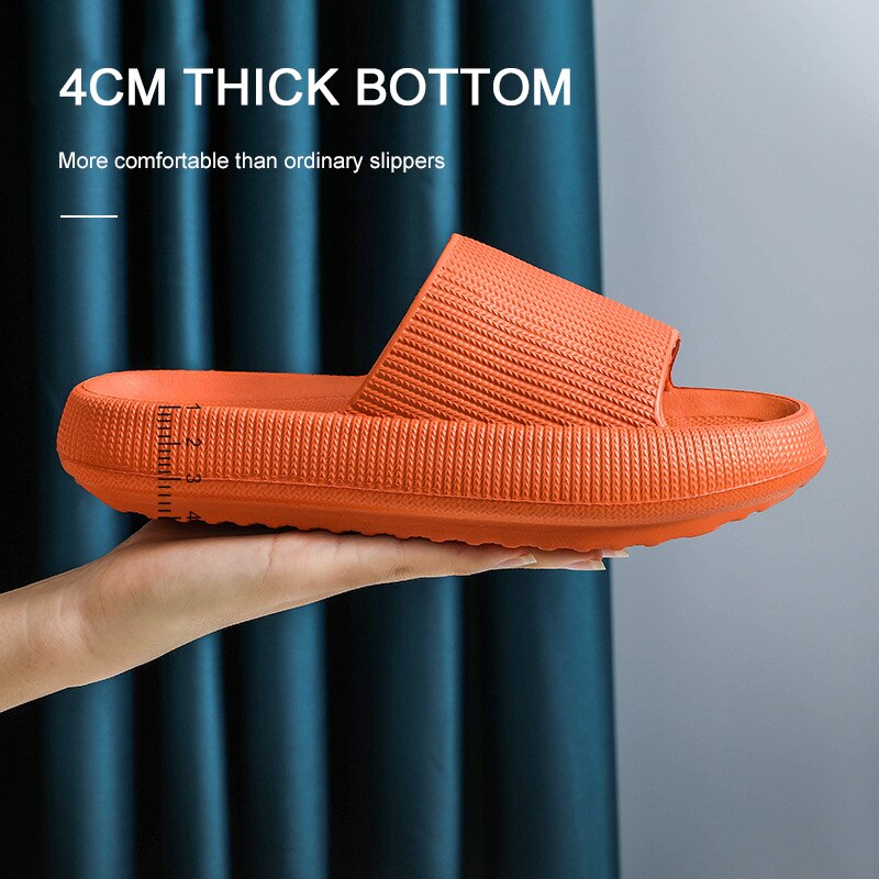 Dikke Zool Thuis Vrouwen Slippers 4.5Cm Hak Dames Platform Platte Schoenen Antislip Eva Woonkamer Indoor slides Vrouwen Slippers