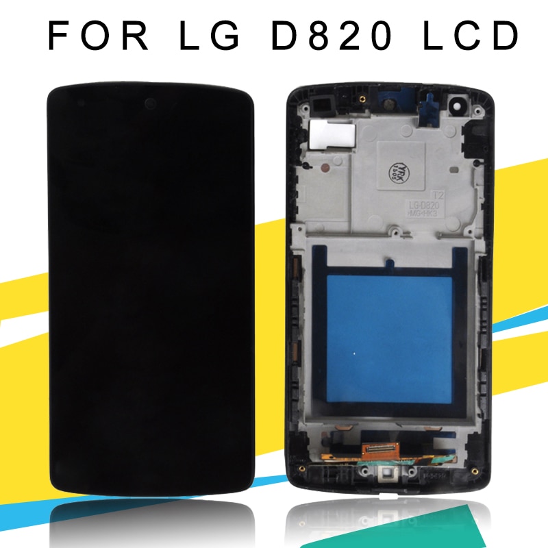 Hh 4.95 " origineel scherm voor lg nexus 5 lcd met touchscreen-digitizermontage  d820 d821 schermen met frame gratis verzending + gereedschap