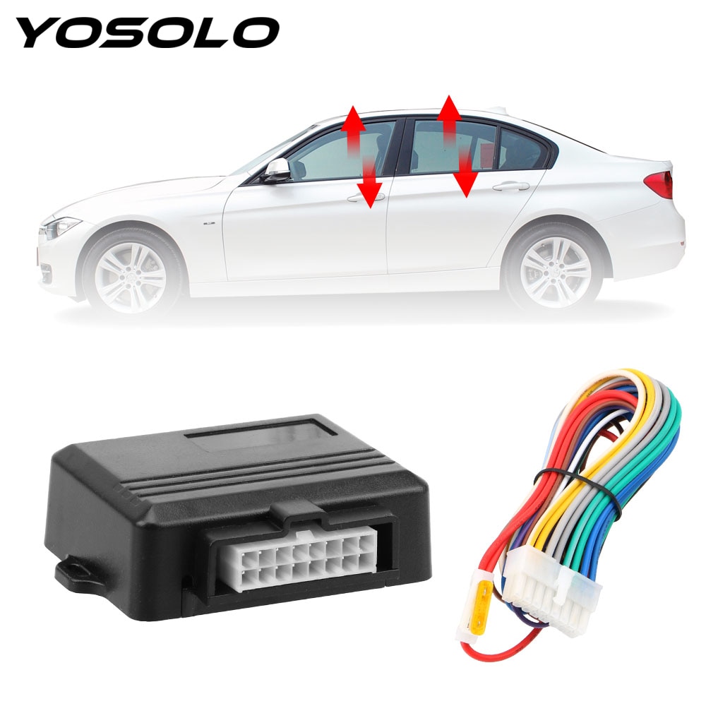 Yosolo bilrudevindue ruller tættere op 12v universelle fjernbetjeningsvinduer til 2/4 døre