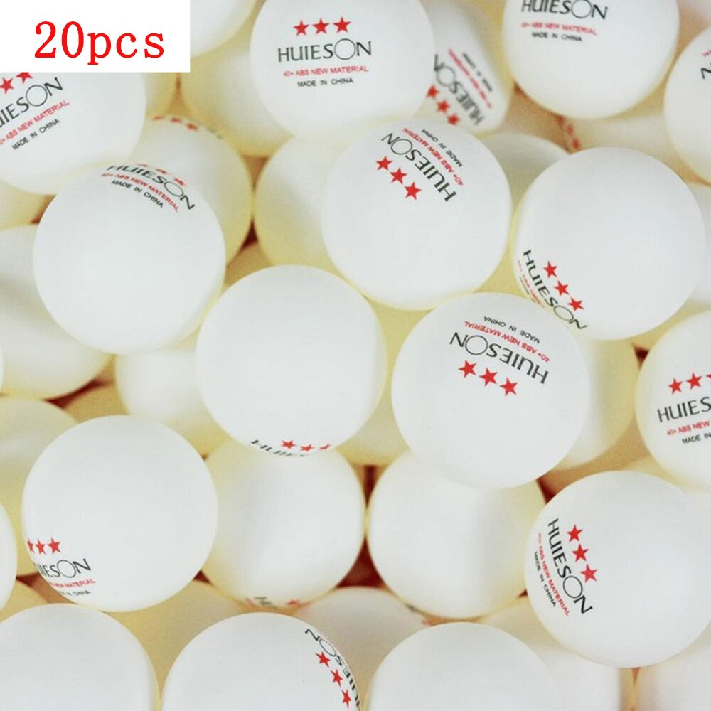 Bolas de tenis de mesa de 3 estrellas 50/100g 40 + mm, nueva pelota de plástico ABS para entrenamiento de Ping Pong, 20/2,8 Uds.: white(20pcs)