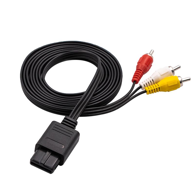 Câble vidéo pour Nintendo 64, 1.8M, Audio TV, AV, RCA, accessoires pour console Super GameCube N64 SNES Game Cube