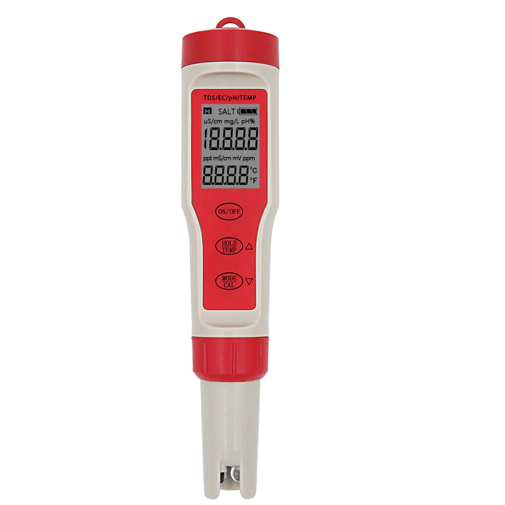 4 in 1 PH/EC/TDS Temperature Meter PH Tester Digital Water Monitor: A