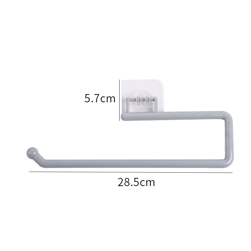Free Kitchen Roll Paper Accessory Wall Mount Toilet Paper Holder Stainless Steel Bathroom Tissue Towel Accessories Rack Holders: Length 28.5cm gray