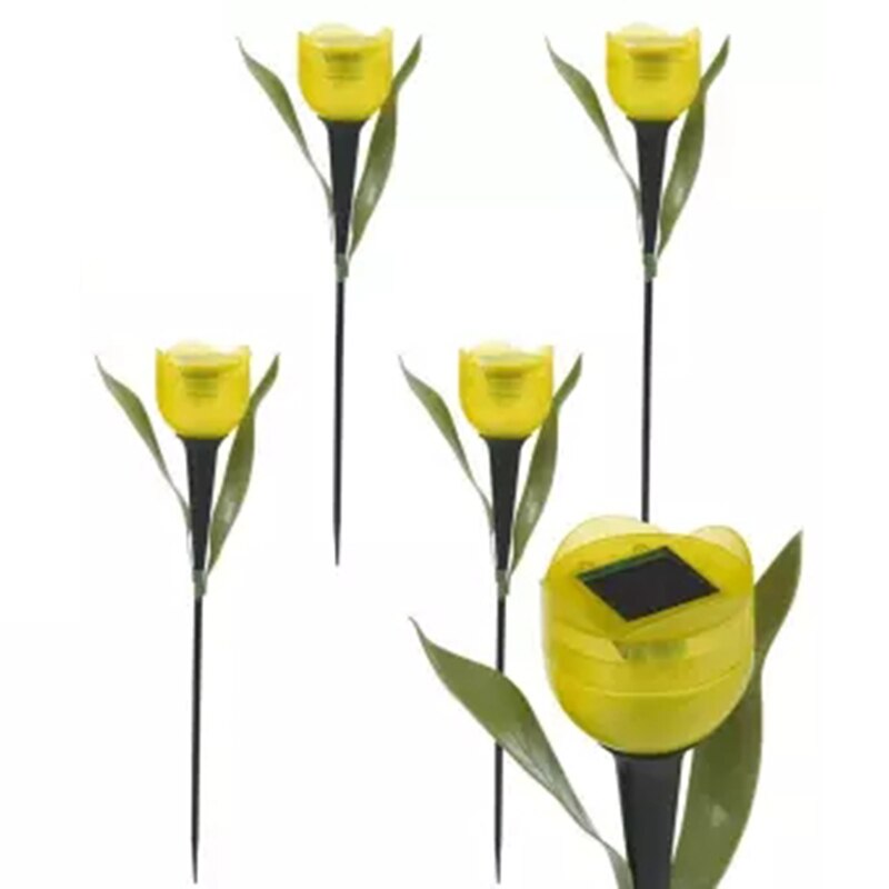 1 Pièces Jardin Tulipe Forme LED Imperméable Actionnée SOLAIRE Tube Lumières de Pelouse Debout Décor Pour La cour Extérieure Partie STSF666