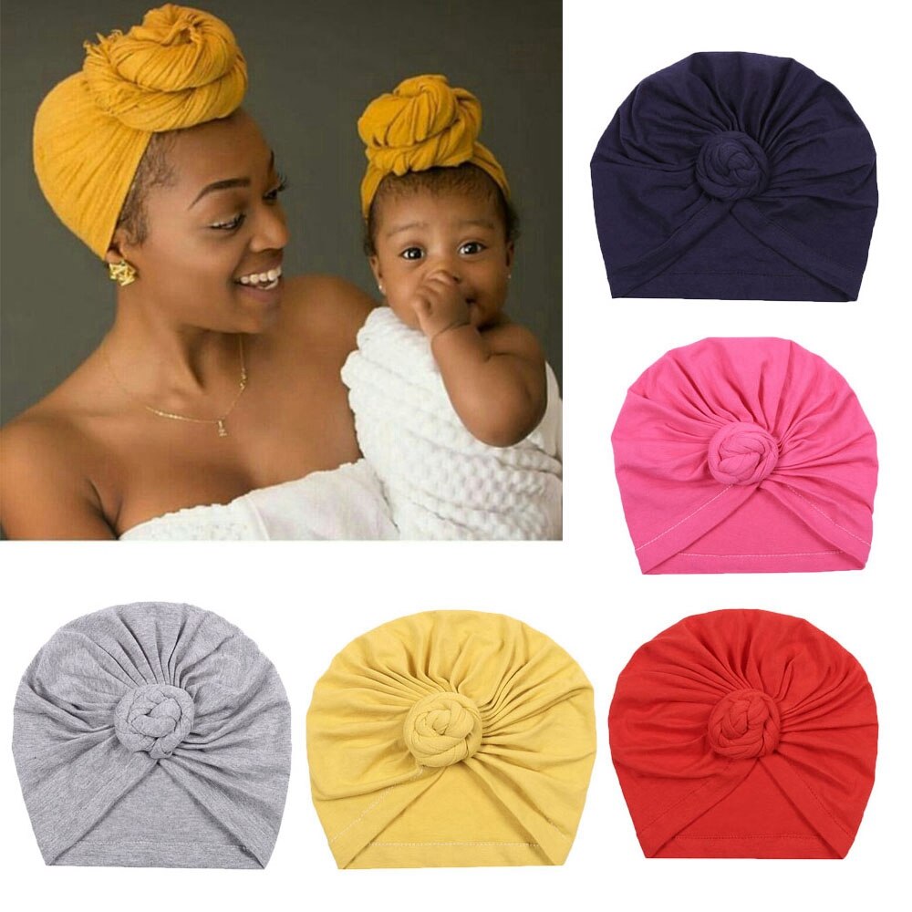 Headwrap Pre-Tied Bonnet Turban Caps for Baby Kids Chemo Hat Cotton Headscarf Baby Girl Headband Chemotherapy Cap