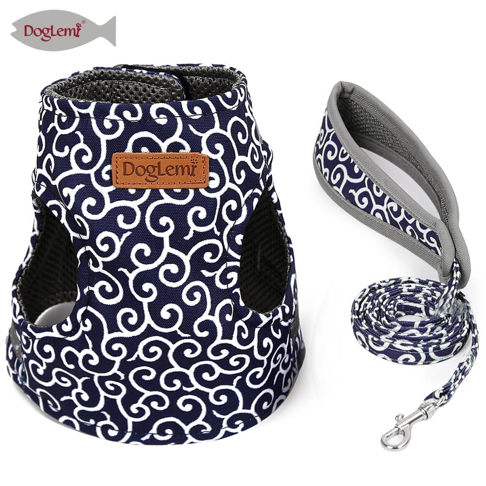 Japanse Bloem Kat Harness Cat Kleding Kleding Voor Katten Puppy Hond Kat Leash Hond Harnas Kraag Voor Cat Pet levert: Blue / XS