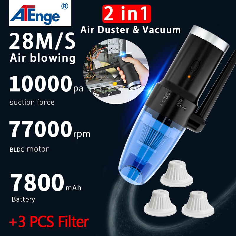 Handheld Stofzuiger Draadloze Perslucht Stofdoek Rechargeabl Draadloze Auto Draagbare Voor Auto Thuis Computer Toetsenbord Reiniger