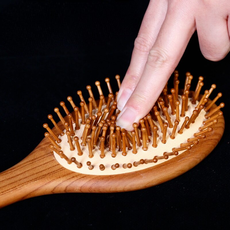 Premium Wooden Bamboo Hair Brush Improve Hair Growth Wood hairbrush Prevent Hair Loss Comb Bamboo Comb Teeth