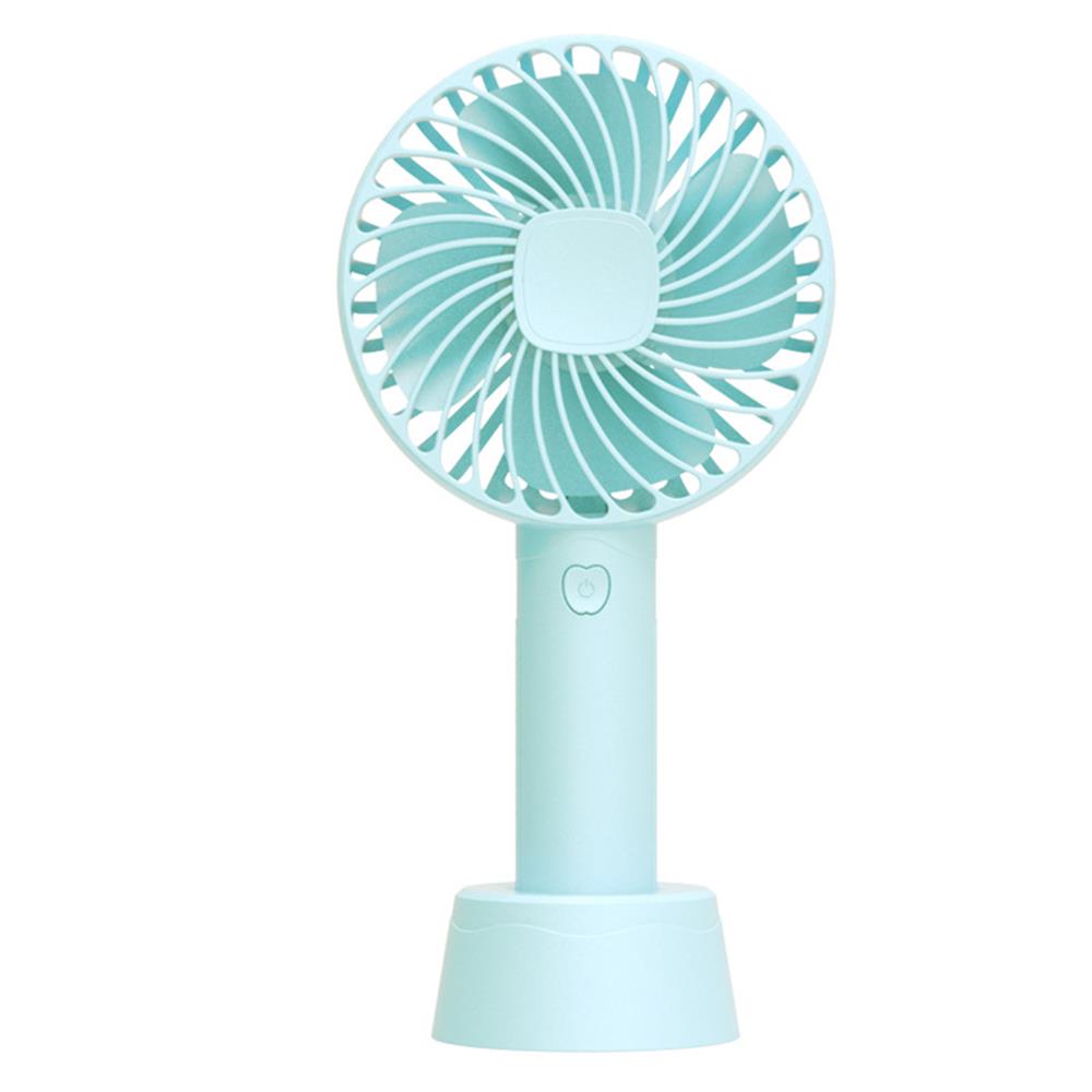 Handheld Usb Mini Fan Wind Power Ultra-quiet And Convenient Portable Handheld Rechargable Cute Small Cooling Fan Adjustable: Blue