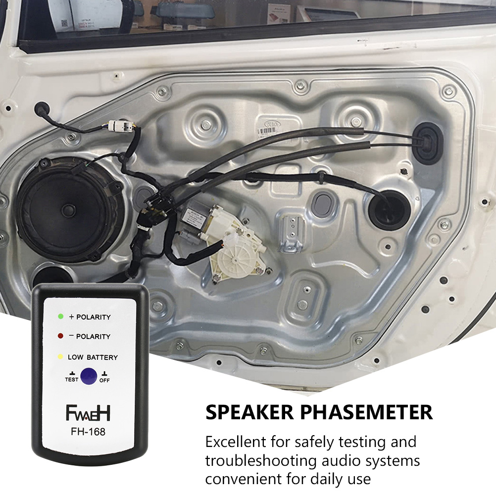 Auto Hoorn Tester Auto Audio Luidspreker Hoorn Tester Fase Meter Audio Polariteit Tester