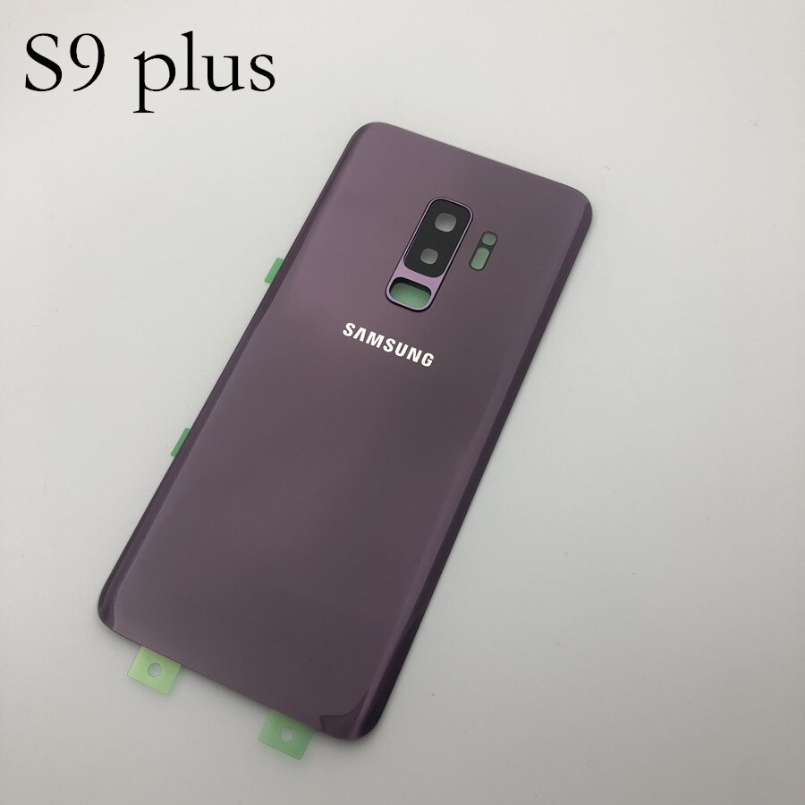 For Samsung Galaxy S9 Plus s9+ G965 SM-G965F G965FD S9 G960 SM-G960F G960FD Glass Battery Back Cover Door Housing Replacement: s9 plus purple