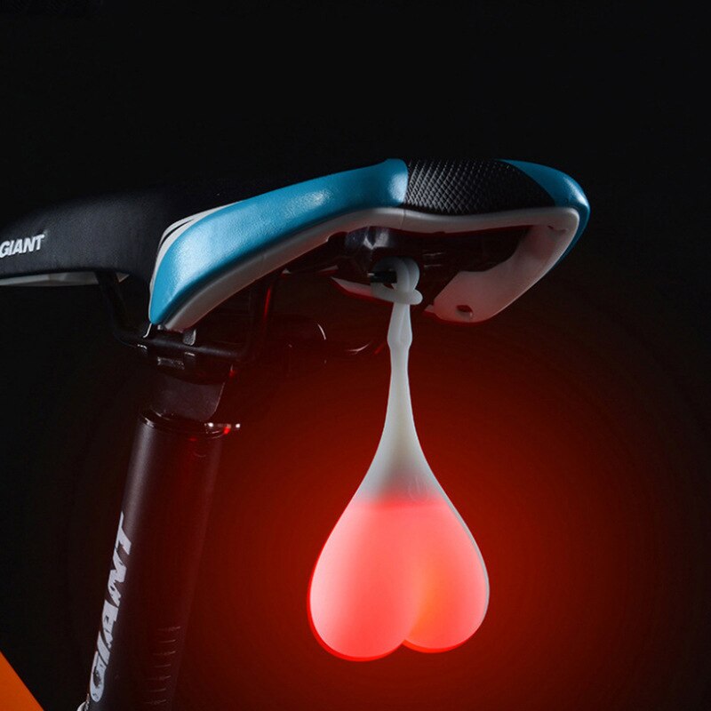 Bicycle Tail Light Bike Taillight Warning Lamp Silicone Cycling Balls MTB Road Bike Rear Lights Waterproof Heart Shape