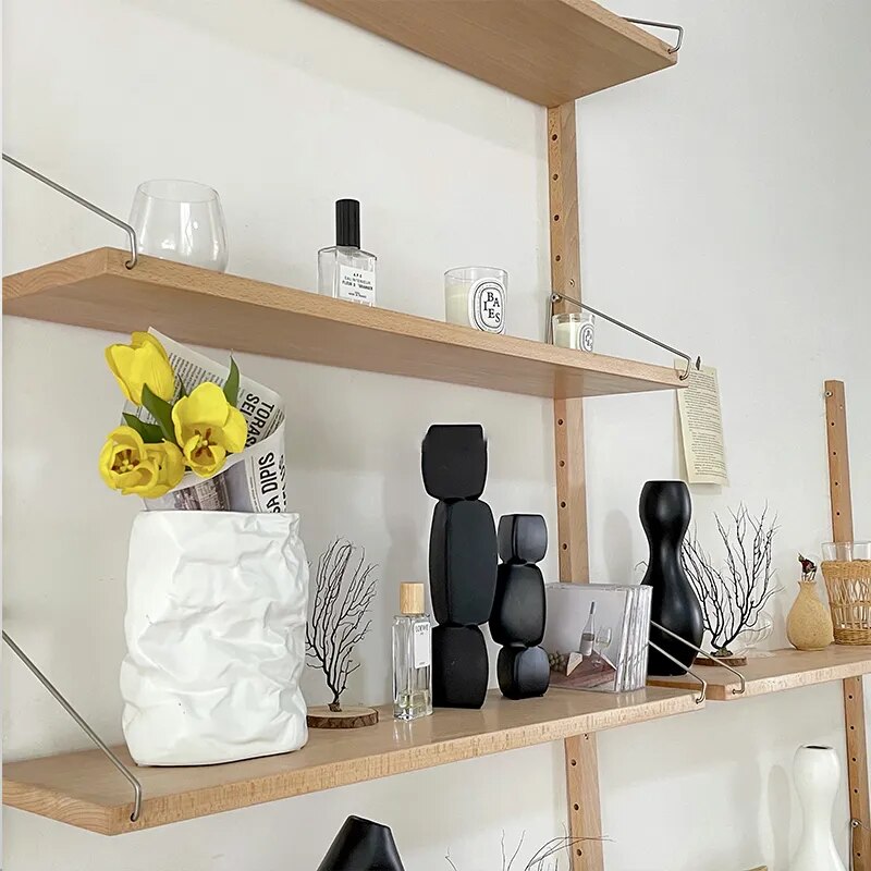 Heimat Kunsthandwerk Dekor Vase nordisch Faltige Papiertüte Blumentopf Blumen Kunst Einsatz Schreibtisch Ornamente Bestes