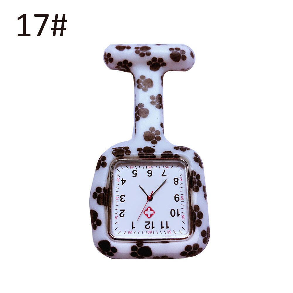Relojes esfera cuadrada de silicona para enfermera, reloj de enfermera, broche para Doctor, relojes colgantes TT @ 88